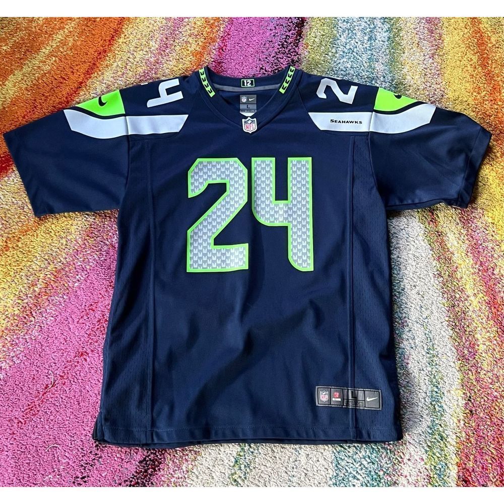 Nike Seattle Seahawks home jersey Marshawn Lynch kids L